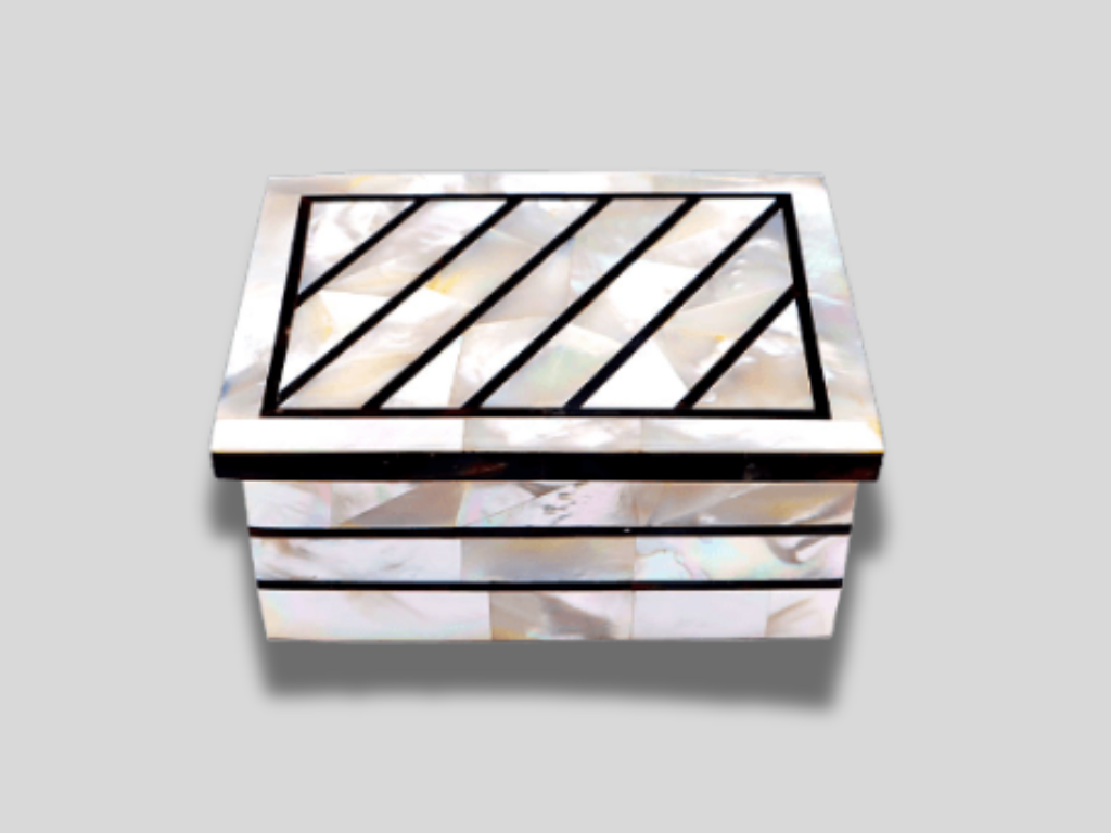 Classy Design Marble Cabinet/Jewelry Box MOP Inlaid Mosaic Decorative Gift For Her